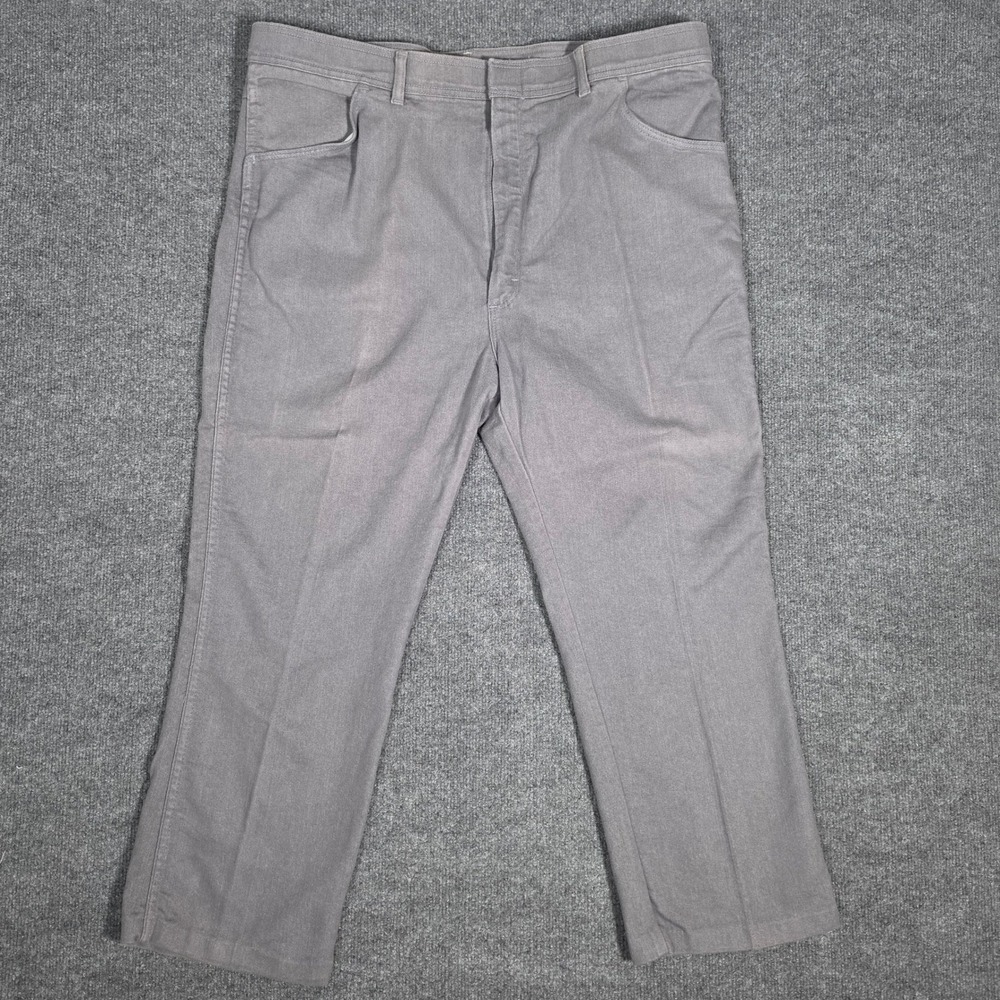 Wrangler Vintage Mens Grey Twill 5 Pocket Straight Leg Jeans Made in USA 44x30‎
